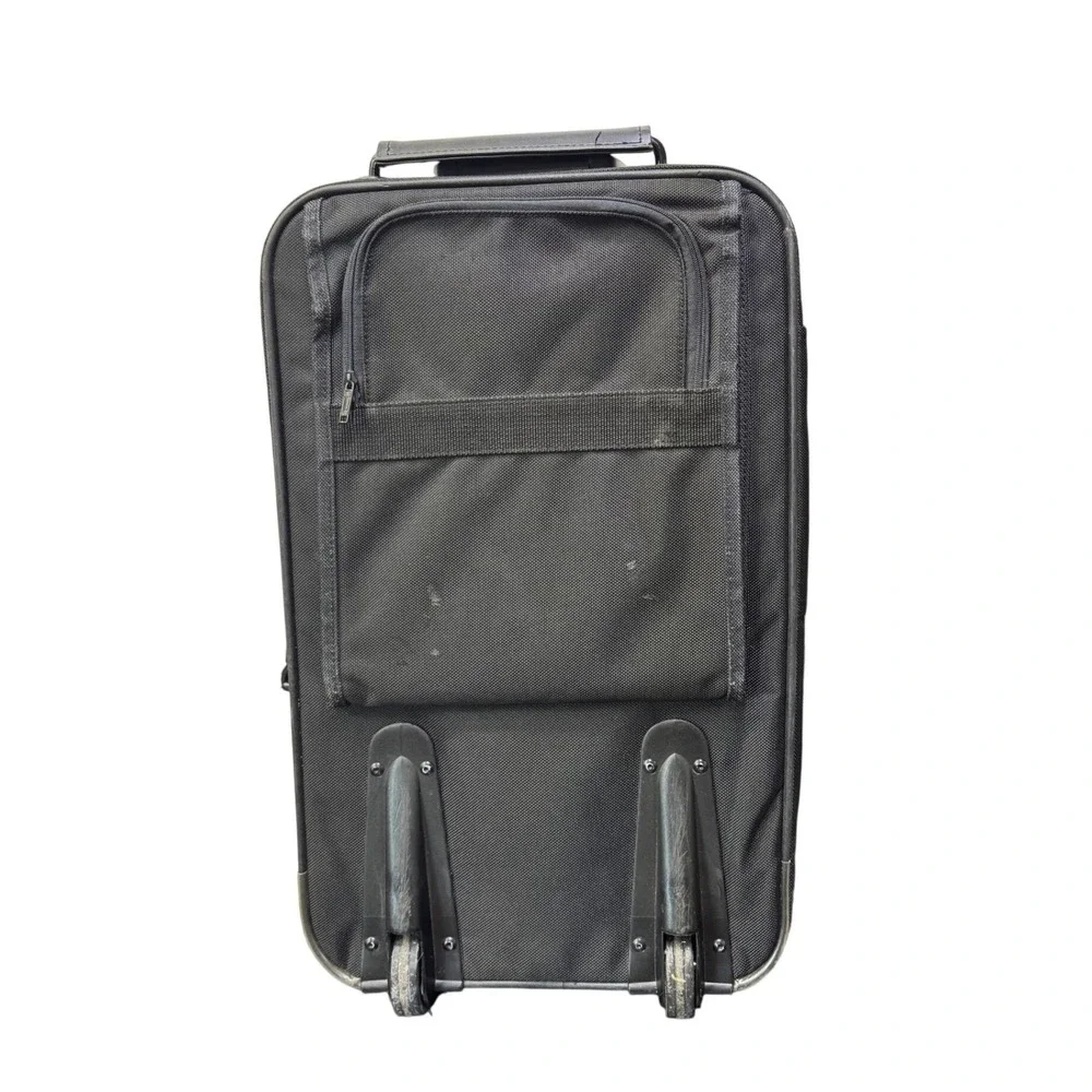 American Tourister Black Ballistic Nylon Rolling Carry On Suitcase Luggage